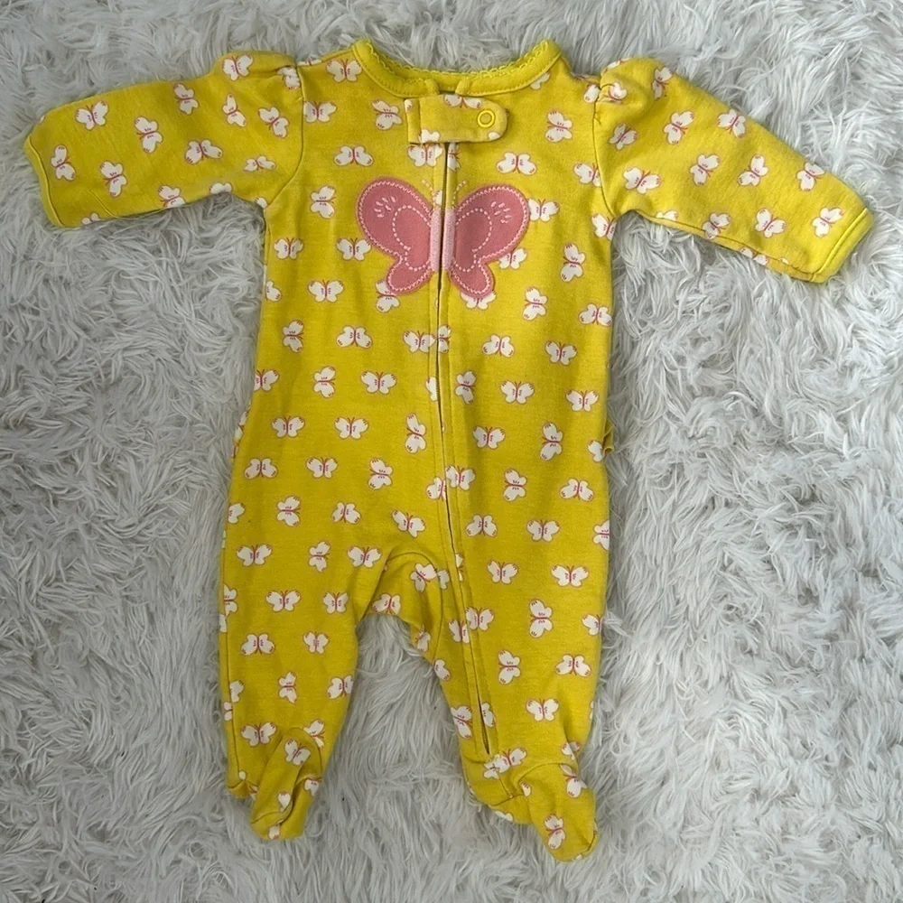 Butterfly footsie pajamas